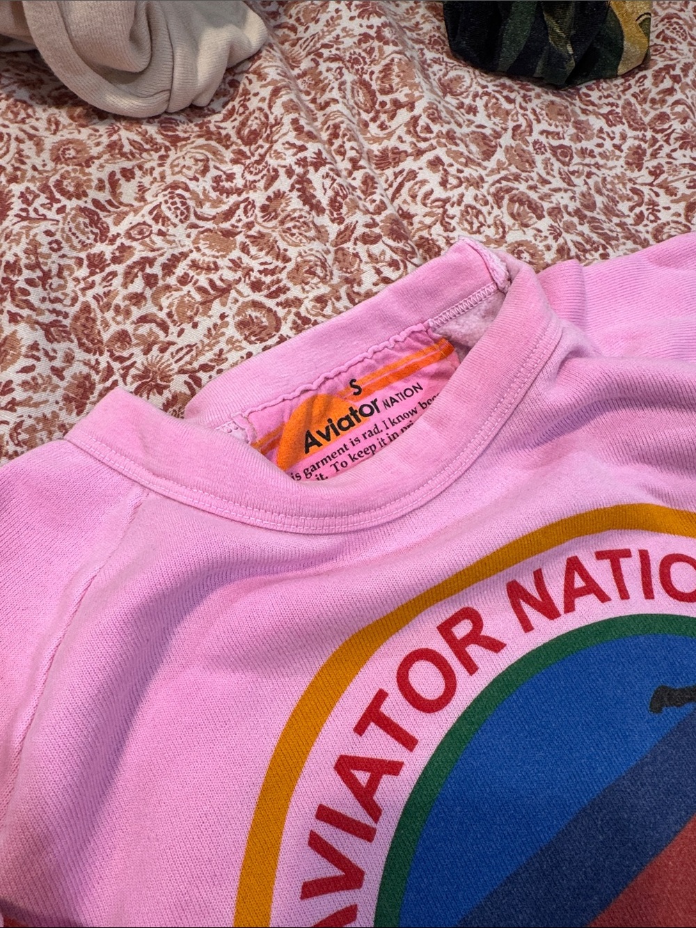 Aviator nation logo crewneck: pink / Venice beach - Picture 3 of 3